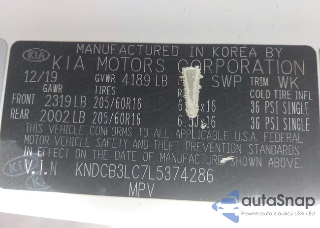 KNDCB3LC7L5374286: 43918324