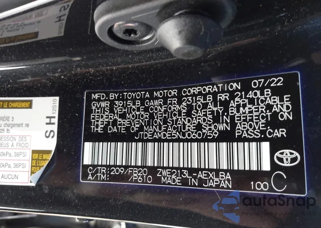 JTDEAMDE5NJ060759: 43917398