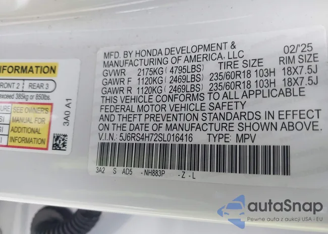 5J6RS4H72SL016416: 43917592