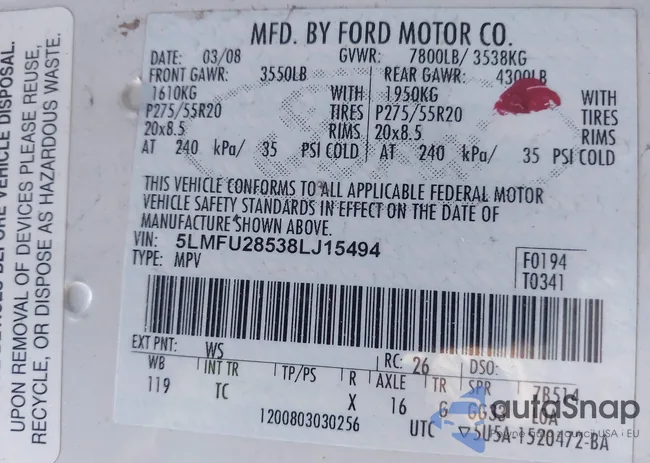 5LMFU28538LJ15494: 43917681