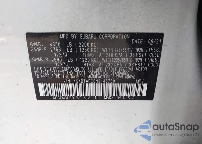 4S4BTAFC0N3145760: 43918936