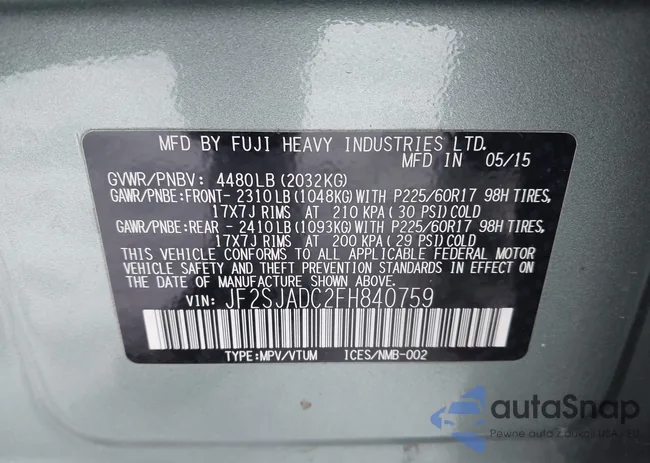 JF2SJADC2FH840759: 43919053