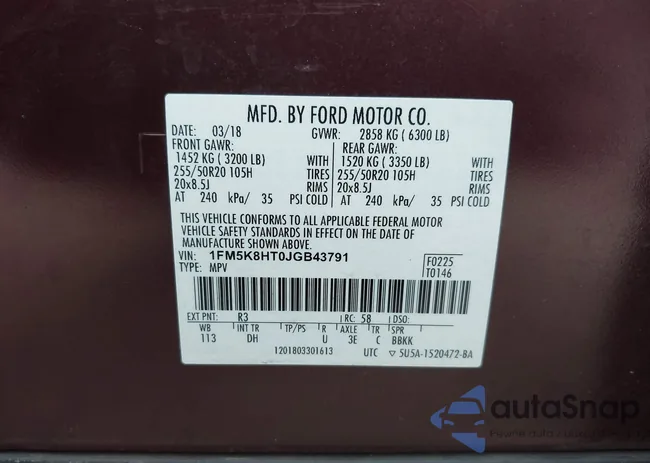 1FM5K8HT0JGB43791: 43919057