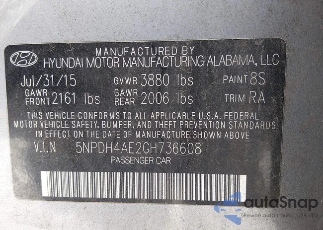 5NPDH4AE2GH736608: 43919110