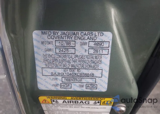 SAJHX1046XC858848: 43919242