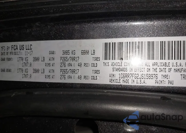 1C6RR7FG2JS158976: 43919270