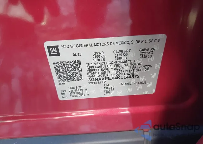 3GNAXPEX4KL144873: 43919345