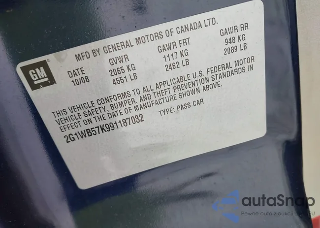 2G1WB57K991187032: 43918439