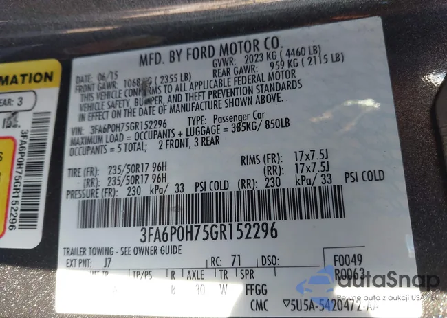 3FA6P0H75GR152296: 43918503