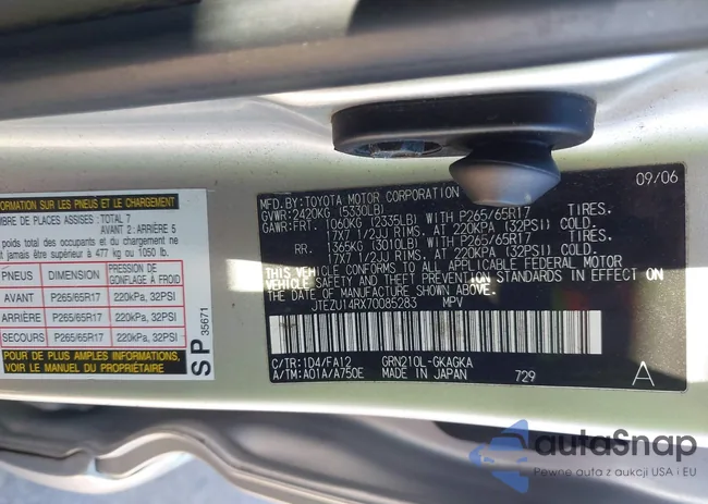 JTEZU14RX70085283: 43918525