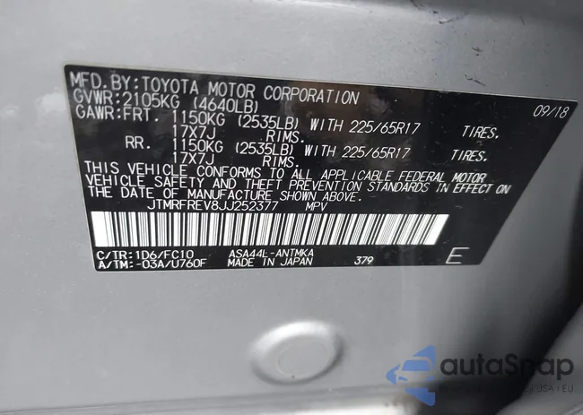 JTMRFREV8JJ252377: 43918738