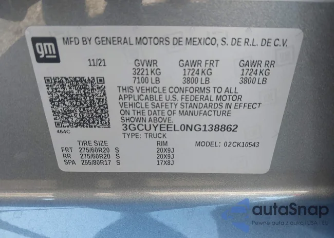 3GCUYEEL0NG138862: 43919921