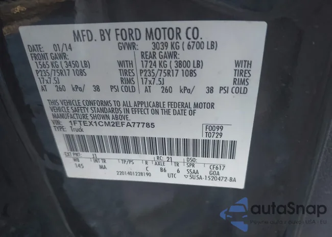 1FTEX1CM2EFA77785: 43919970