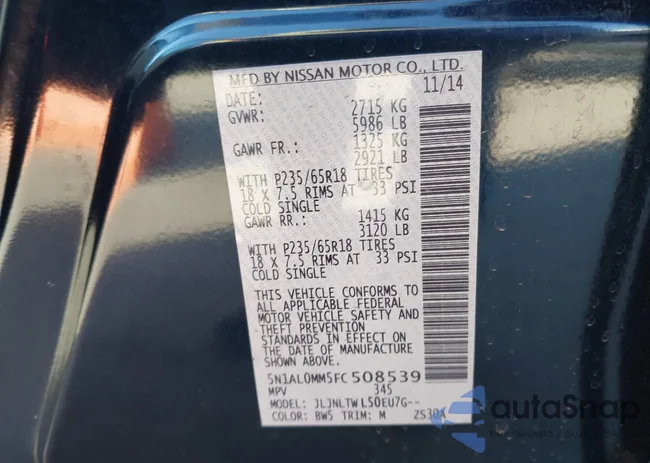 5N1AL0MM5FC508539: 43920004