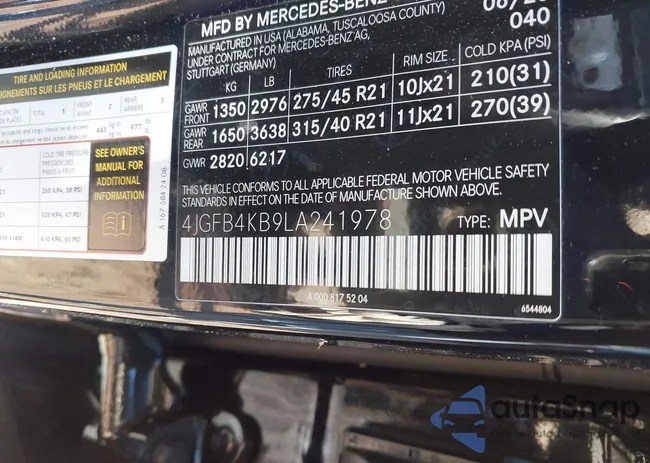 4JGFB4KB9LA241978: 43920067