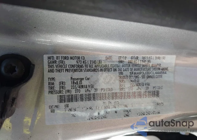 1FAHP3J20CL444584: 43920108