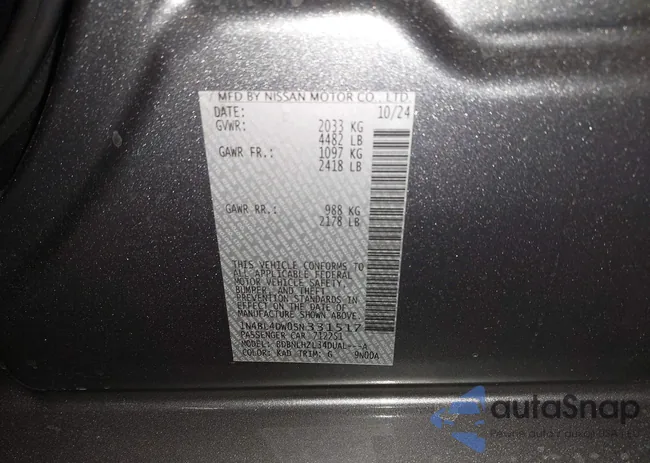 1N4BL4DW0SN331517: 43920125