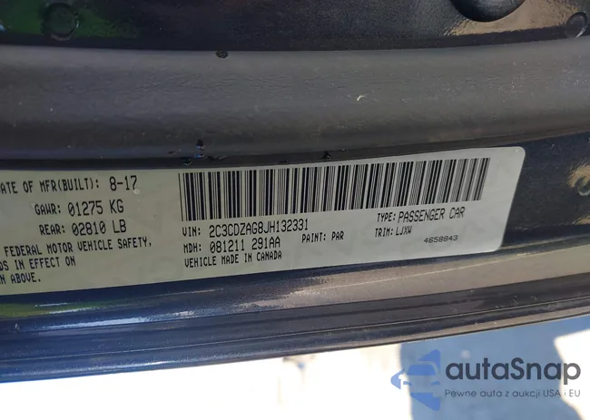 2C3CDZAG8JH132331: 43920148