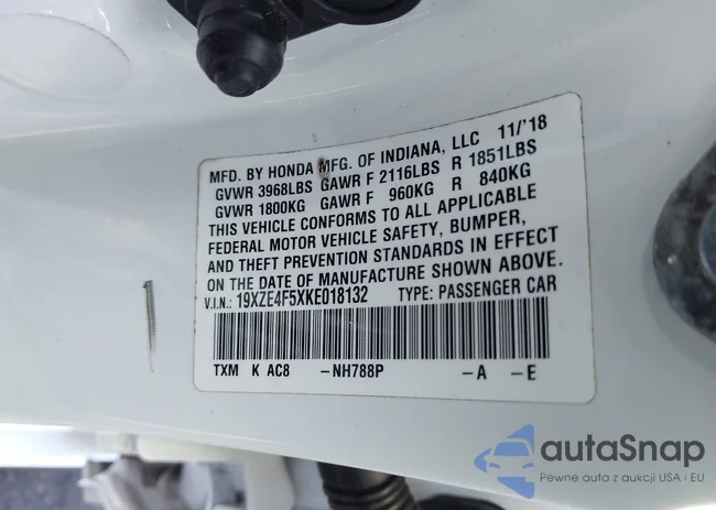 19XZE4F5XKE018132: 43920153