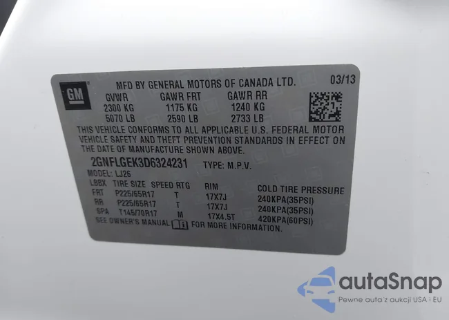 2GNFLGEK3D6324231: 43920236