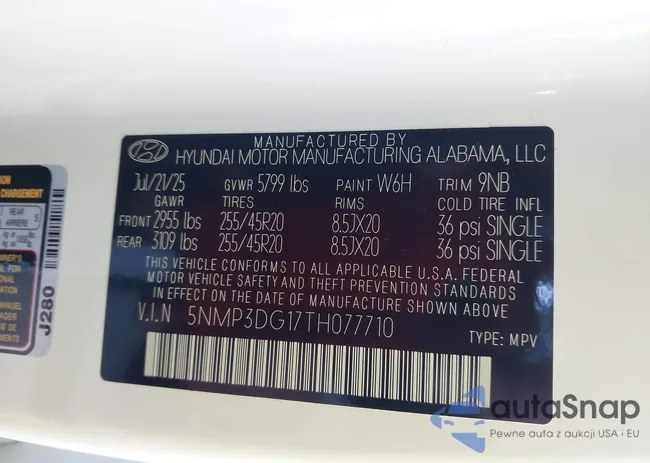 5NMP3DG17TH077710: 43920267