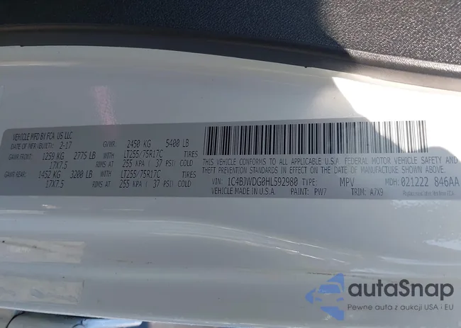 1C4BJWDG0HL592980: 43920289