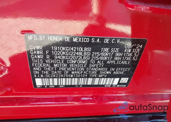 3CZRZ2H75SM730104: 43920309