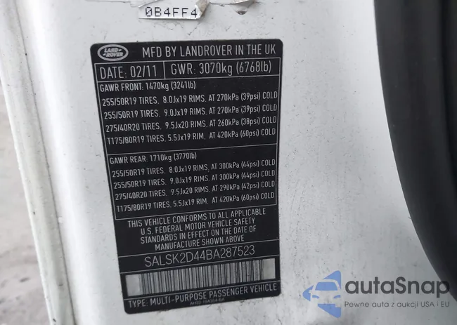 SALSK2D44BA287523: 43920314