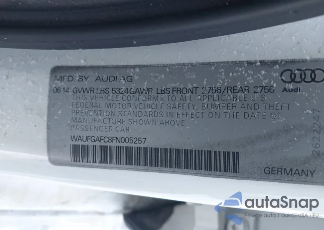 WAUFGAFC8FN005257: 43920329