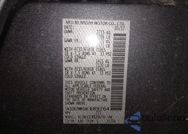 5N1DR2MM5HC689264: 43919423