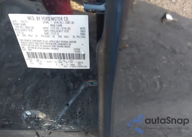 2FMDK3GC6DBC15363: 43919487