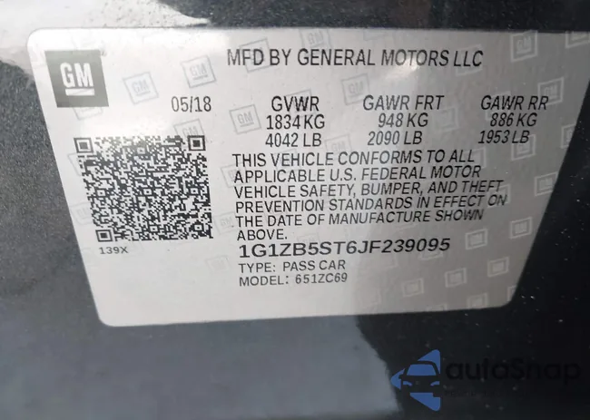 1G1ZB5ST6JF239095: 43919608