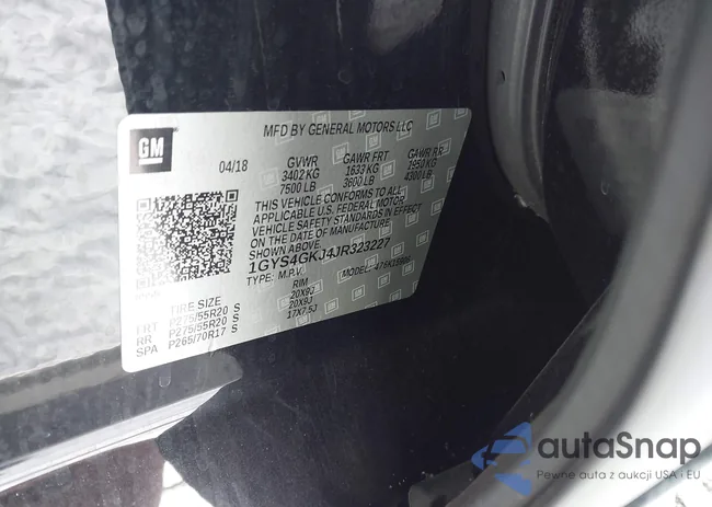 1GYS4GKJ4JR323227: 43919663