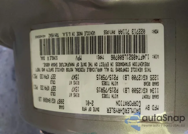 1J4FT48S21L600706: 43919677