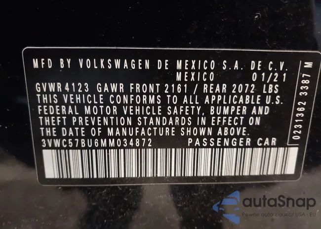 3VWC57BU6MM034872: 43920803