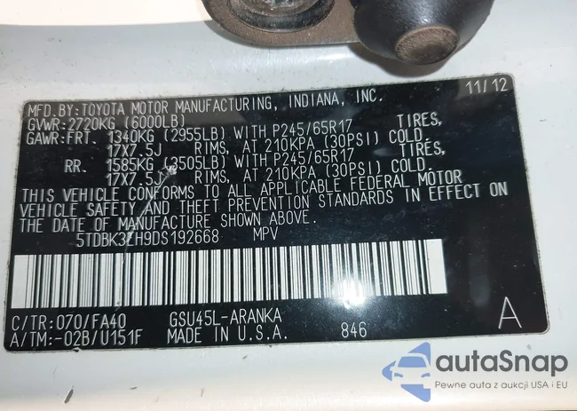 5TDBK3EH9DS192668: 43920942