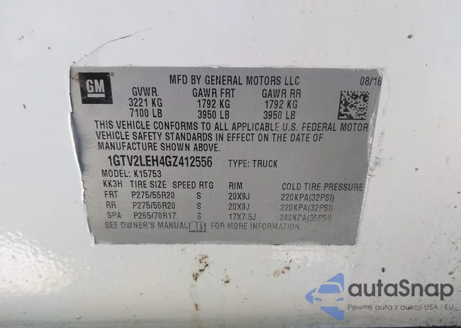 1GTV2LEH4GZ412556: 43920959