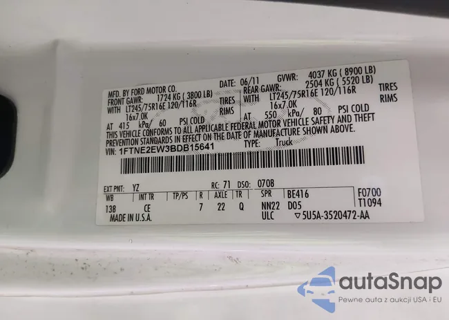 1FTNE2EW3BDB15641: 43920983