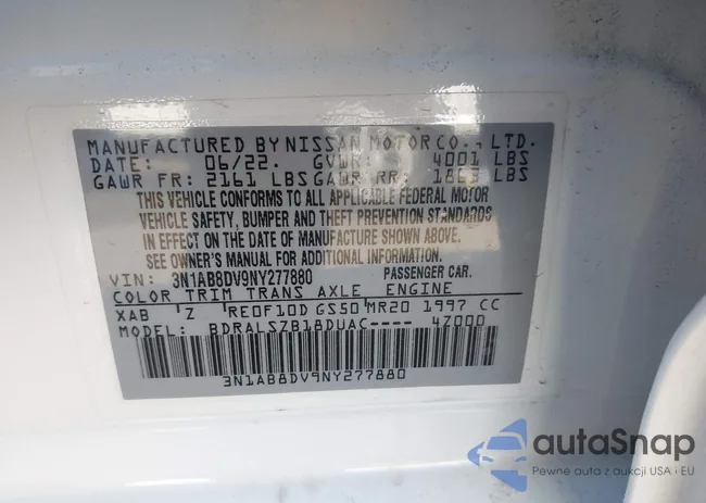 3N1AB8DV9NY277880: 43921008