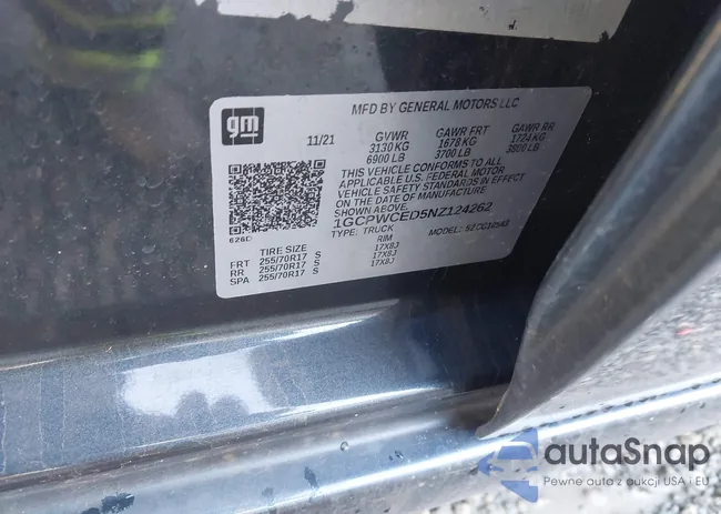 1GCPWCED5NZ124262: 43921012