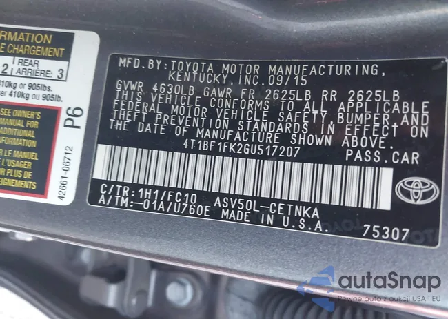 4T1BF1FK2GU517207: 43921019