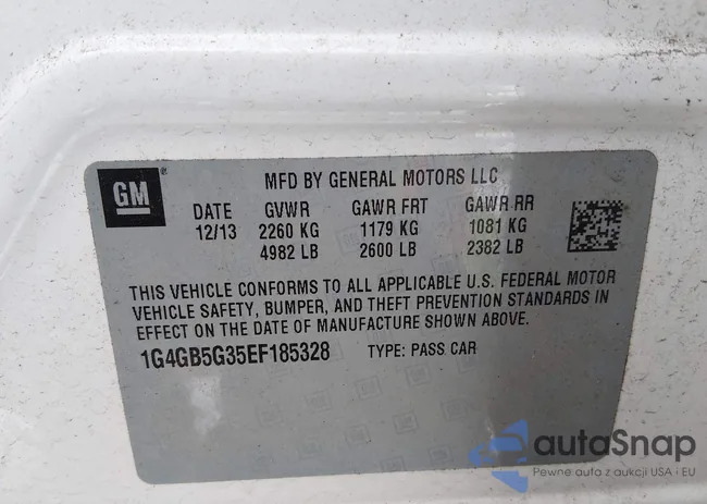 1G4GB5G35EF185328: 43921119