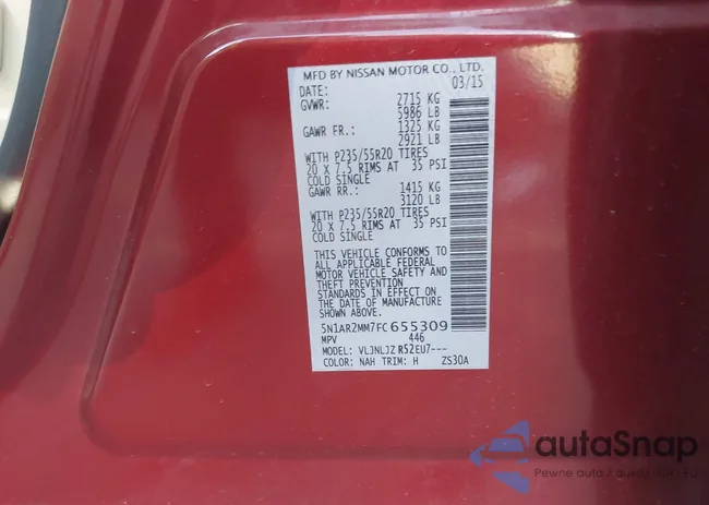 5N1AR2MM7FC655309: 43921142