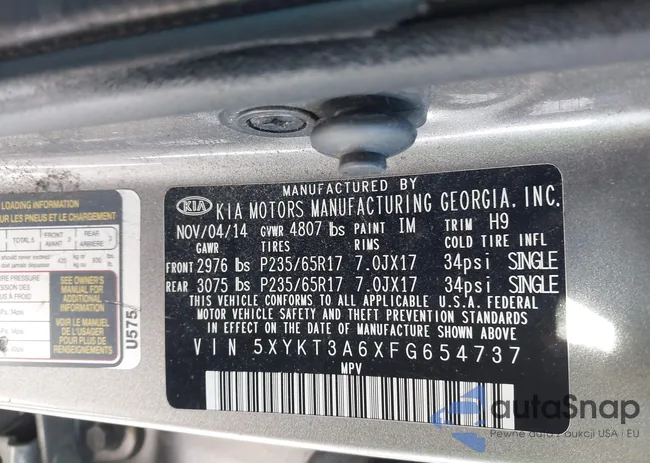 5XYKT3A6XFG654737: 43921143