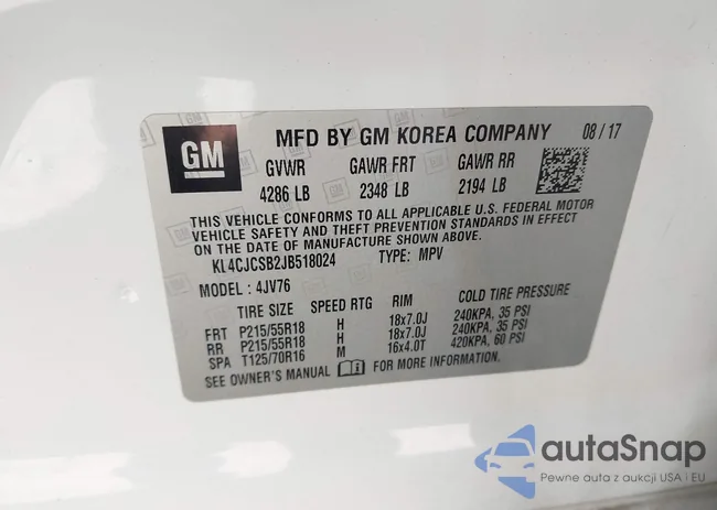 KL4CJCSB2JB518024: 43921270