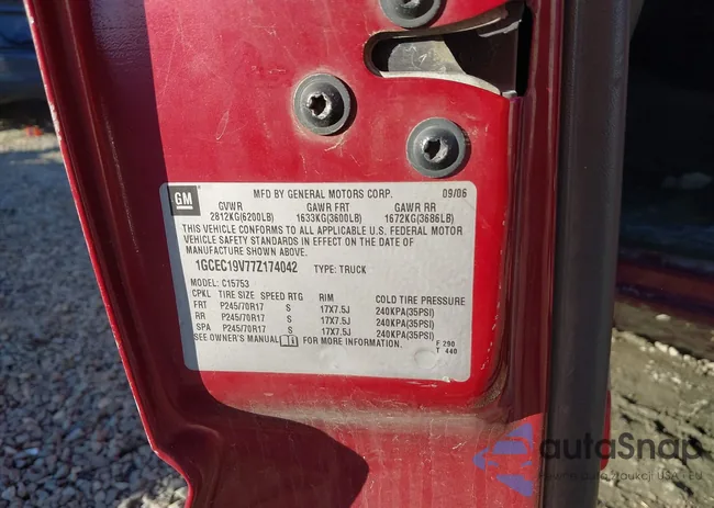 1GCEC19V77Z174042: 43921353