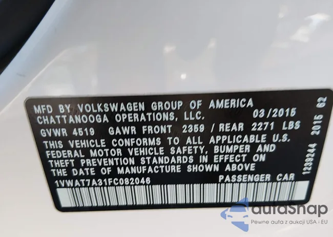 1VWAT7A31FC082046: 43921389