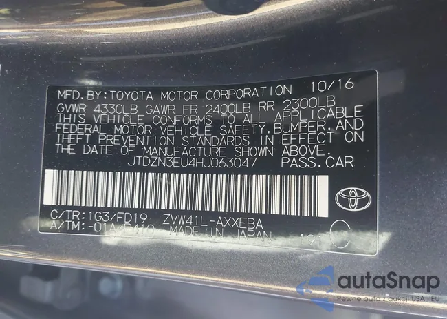 JTDZN3EU4HJ063047: 43920419