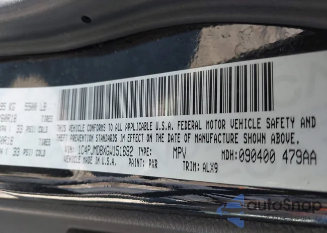 1C4PJMDBXGW151692: 43920489