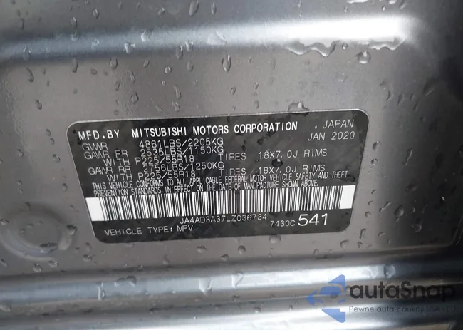 JA4AD3A37LZ036734: 43920507